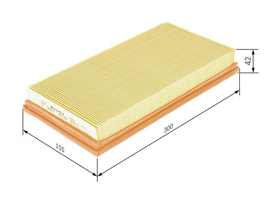 BOSCH 1987429403 Air Filter 300mm Insert Fits VW Golf Golf Plus Polo Touran