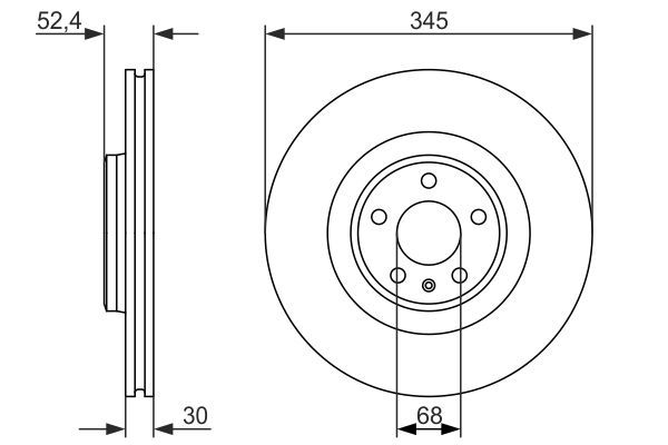 BOSCH 0986479747 Brake Disc Front Fits A4 Allroad A5 A6 A7 Q5 Porsche Macan