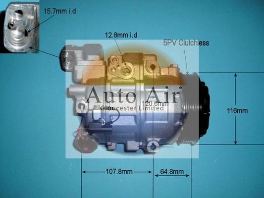 AUTO AIR 14-6200 Air Conditioning Compressor Fits Mercedes-Benz A-Class Vaneo