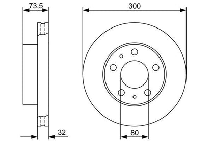 BOSCH 0986479315 Brake Disc Front Fits Citroën Relay Fiat Ducato Peugeot Boxer