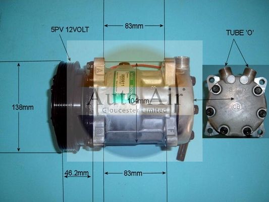 AUTO AIR 14-7837 Air Compressor A/C Air Conditioning Fits Alfa Romeo 155 164