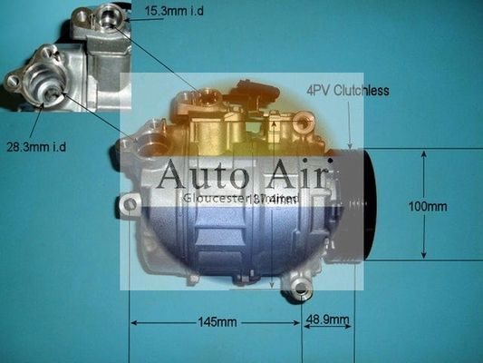 AUTO AIR 14-9650 Air Conditioning Compressor A/C Fits BMW 5 Series 7 Series