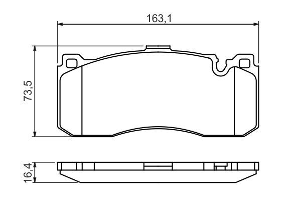 BOSCH 0986494428 Brake Pad Set For Disc Brake Front Fits BMW 1 Series 3 Series