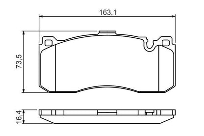 BOSCH 0986494428 Brake Pad Set For Disc Brake Front Fits BMW 1 Series 3 Series