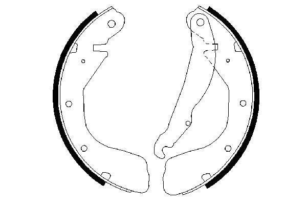BOSCH 0986487263 Brake Shoe Set Rear 29mm Width Braking System For Opel Vauxhall
