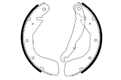BOSCH 0986487263 Brake Shoe Set Rear 29mm Width Braking System For Opel Vauxhall