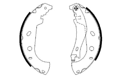 BOSCH 0986487559 Brake Shoe Set Rear Fits Fiat Marea Multipla Multipla Van Palio