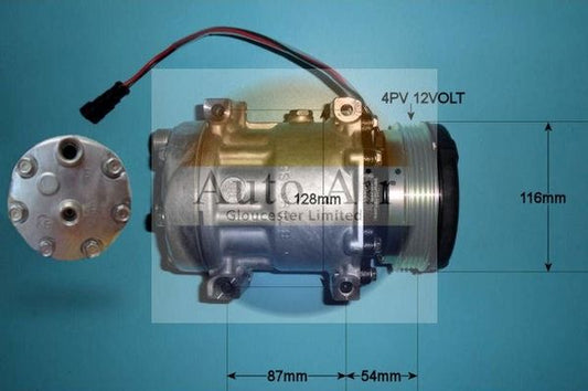 AUTO AIR 14-8204 Air Conditioning Compressor A/C Air Con Replacement 12V Voltage