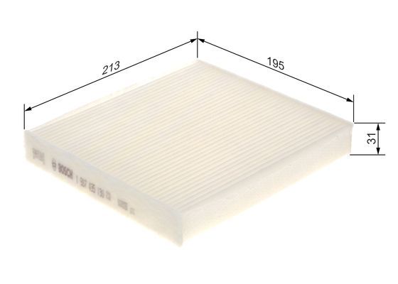 BOSCH 1987435130 Cabin Air Filter 195mm Particulate Fits Subaru Legacy Outback