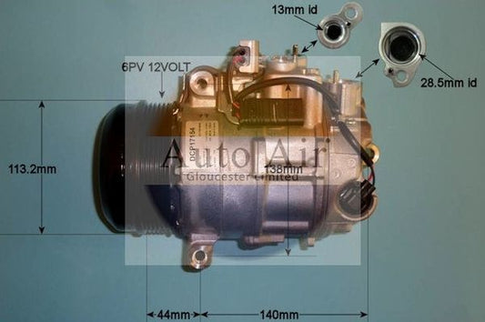 Auto Air 14-1281 A/C Air Con Compressor Air Conditioning Fits Mercedes-Benz
