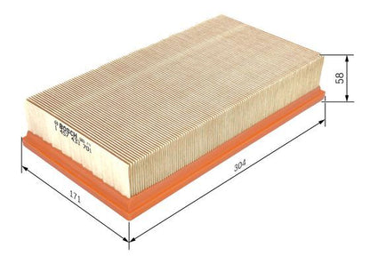 BOSCH 1457433701 Air Filter 303.5mm Length Insert Fits Mercedes-Benz 124 E-Class