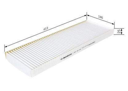 BOSCH 1987432030 Cabin Air Filter 413mm Fits Opel Vectra Vauxhall Vectra