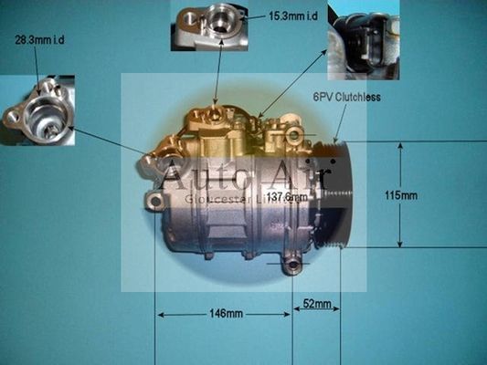 AUTO AIR 14-0034 Air Conditioning Compressor A/C Fits BMW 1 Series 3 Series