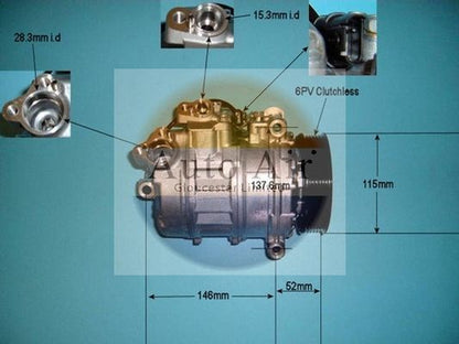 AUTO AIR 14-0034 Air Conditioning Compressor A/C Fits BMW 1 Series 3 Series