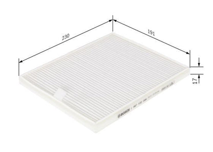 BOSCH 1987432066 Cabin Air Filter 240mm Fits Opel Subaru Suzuki Vauxhall