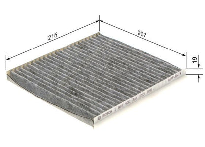 BOSCH 1987432320 Cabin Air Filter 215mm Activated Carbon For Lexus Subaru Toyota