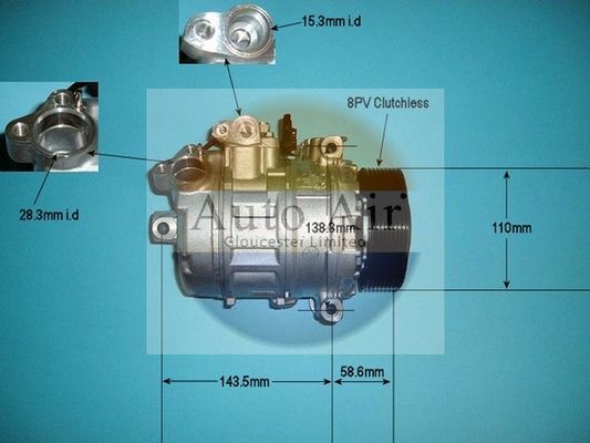 AUTO AIR 14-0050 Air Conditioning Compressor A/C Air Con Replacement For BMW X3