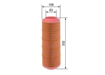 BOSCH 1457433069 Air Filter 106mm Outer Ø Insert For Mercedes-Benz A-Class Vaneo