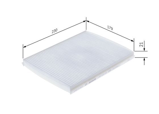BOSCH 1987435126 Cabin Air Filter 230mm Fits Fiat Bravo Stilo Lancia Delta