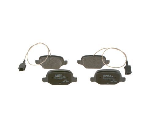 BOSCH 0986494779 Brake Pad Set Rear Low-Metallic With Anti-Squeak Plate For Fiat