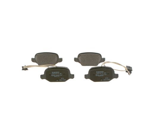 BOSCH 0986494779 Brake Pad Set Rear Low-Metallic With Anti-Squeak Plate For Fiat