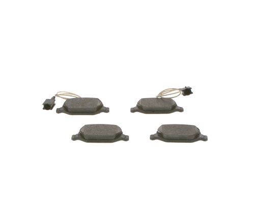 BOSCH 0986494779 Brake Pad Set Rear Low-Metallic With Anti-Squeak Plate For Fiat