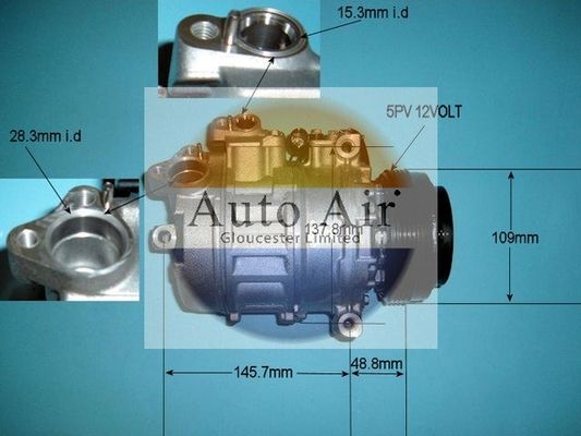 AUTO AIR 14-6464 Air Conditioning Compressor A/C Air Con Replacement Fits BMW