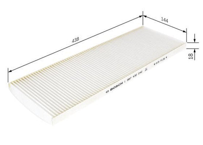 BOSCH 1987432042 Cabin Air Filter Fits Citroën Relay Fiat Ducato Peugeot Boxer