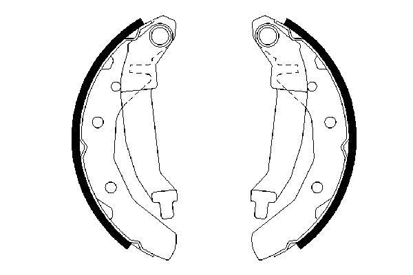 BOSCH 0986487628 Brake Shoe Set Rear Fits Chevrolet Matiz Spark Daewoo Matiz