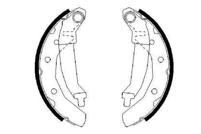 BOSCH 0986487628 Brake Shoe Set Rear Fits Chevrolet Matiz Spark Daewoo Matiz