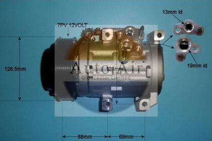 AUTO AIR 14-0200 Air Compressor A/C Air Conditioning Fits Hyundai iLoad i800