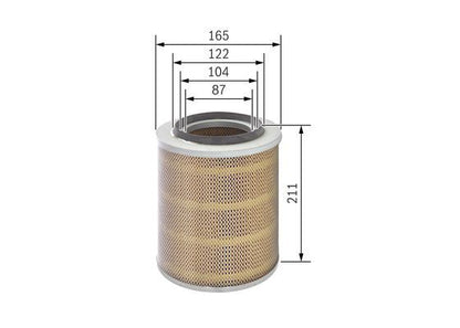 BOSCH 1457429942 Air Filter For FENDT DEMAG AHLMANN DYNAPAC HAMM SCHAEFF MANITOU