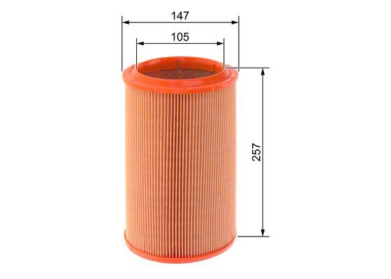 BOSCH 1457433791 Air Filter 147mm Outer Ø Insert Fits Alfa Romeo Lancia