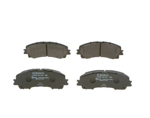 BOSCH 0986494821 Brake Pad Set Front Low-Metallic Fits Infiniti Nissan Renault