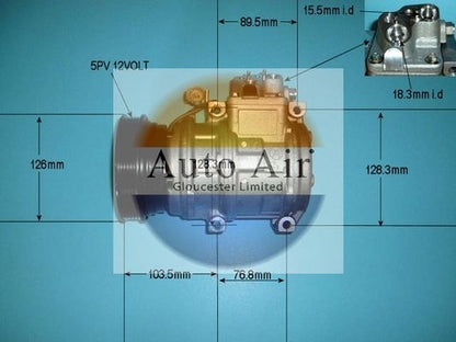 AUTO AIR 14-0260 Air Conditioning Compressor A/C Fits Land Rover Freelander