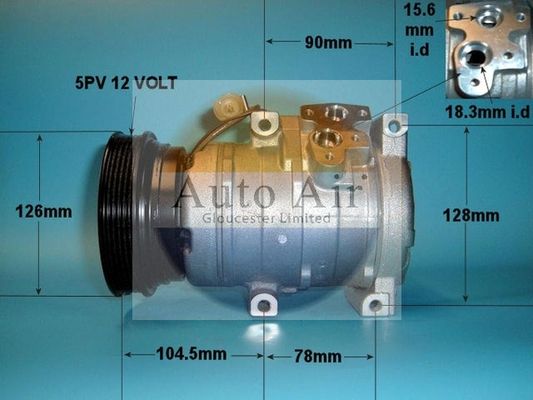 AUTO AIR 14-1009 Air Conditioning Compressor A/C Fits Land Rover Freelander