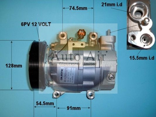 AUTO AIR 14-1105 Air Conditioning Compressor Fits Nissan Primera X-Trail