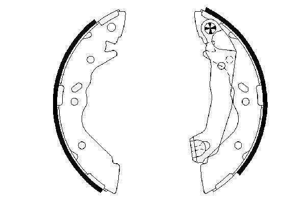 BOSCH 0986487581 Brake Shoe Set Rear 32mm Width Fits Hyundai Amica / Atoz