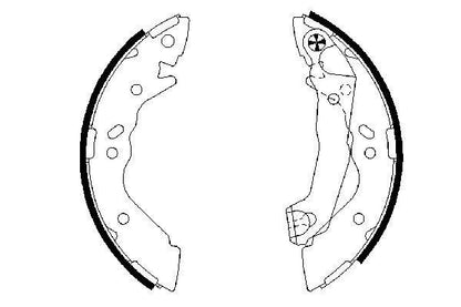 BOSCH 0986487581 Brake Shoe Set Rear 32mm Width Fits Hyundai Amica / Atoz