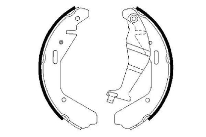 BOSCH 0986487707 Brake Shoe Set Rear 29mm Width Fits Opel Subaru Suzuki Vauxhall