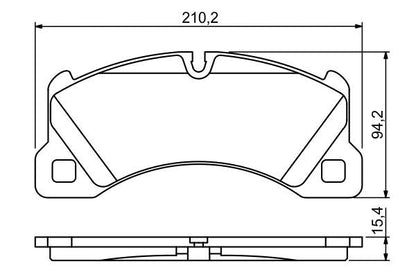 BOSCH 0986494206 Brake Pad Set For Disc Brake Front Fits Audi Porsche VW