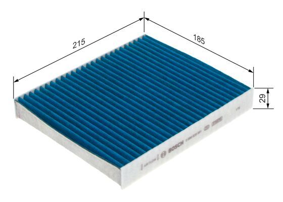 BOSCH 0986628581 Cabin Air Filter 215mm Length Activated Carbon For Lexus Toyota