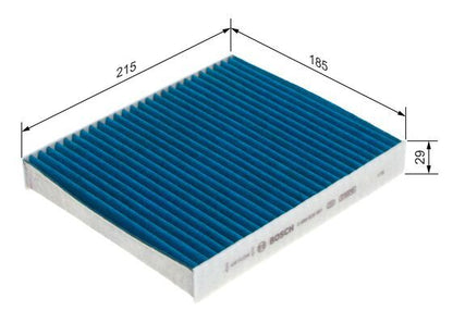 BOSCH 0986628581 Cabin Air Filter 215mm Length Activated Carbon For Lexus Toyota