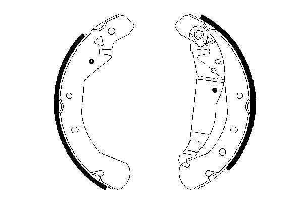 BOSCH 0986487658 Brake Shoe Set Rear 42mm Width Braking System For Opel Vauxhall