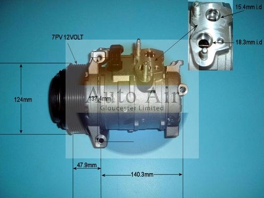 AUTO AIR 14-9771 Air Compressor A/C Air Con Air Conditioning Fits Chrysler Jeep