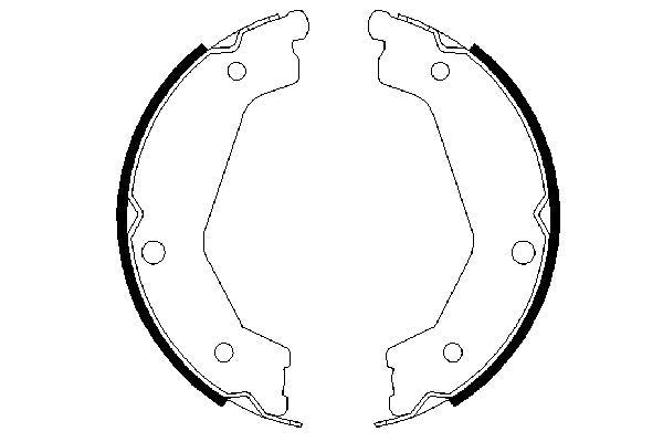 BOSCH 0986487708 Brake Shoe Set For Parking Brake Rear Fits Kia Sorento