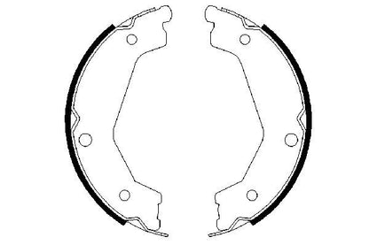 BOSCH 0986487708 Brake Shoe Set For Parking Brake Rear Fits Kia Sorento