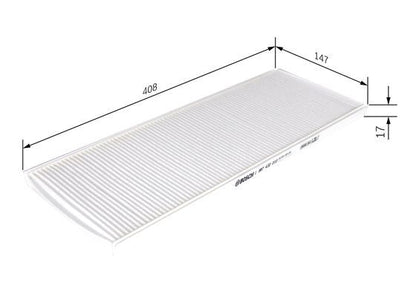BOSCH 1987432010 Cabin Air Filter 408mm Length Particulate Fits Opel Vauxhall