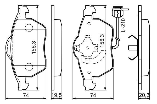 BOSCH 0986494050 Brake Pad Set For Disc Brake Front Fits Audi Seat Skoda VW