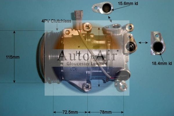 AUTO AIR 14-0194 Air Compressor A/C Air Conditioning Fits Toyota Auris Corolla